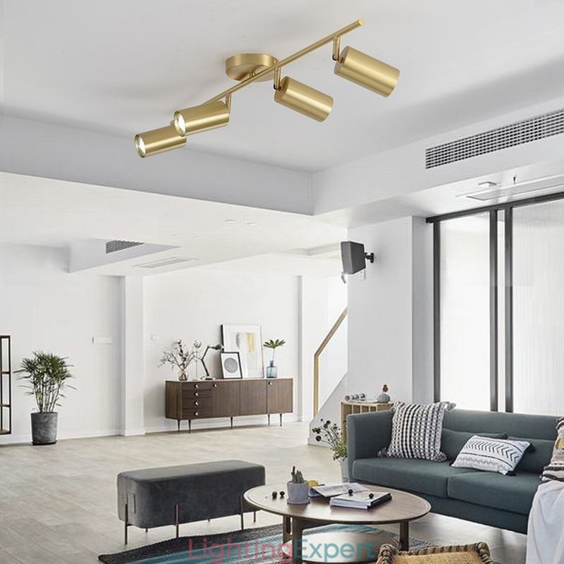 Nordic Brass Flush Mount Ceiling Light