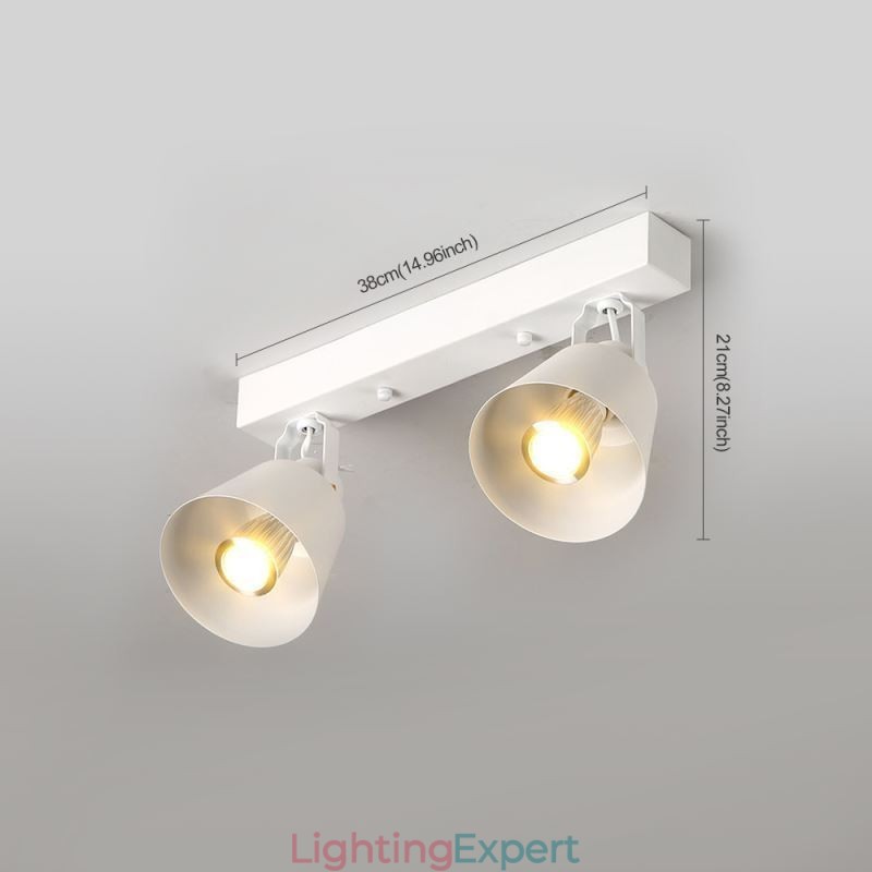Rustic Vintage Spotlight Industrial Iron Track Lighting
