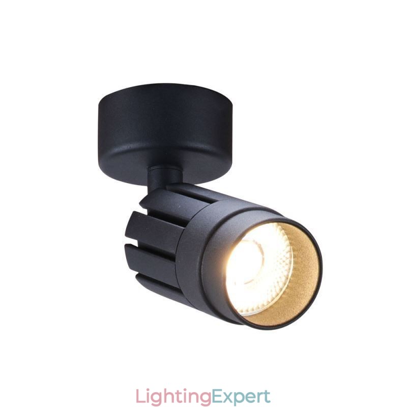 Rotatable COB Spotlight Black Ceiling Spotlight(Single Light)