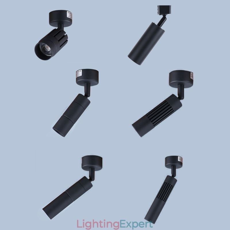 Rotatable COB Spotlight Black Ceiling Spotlight(Single Light)