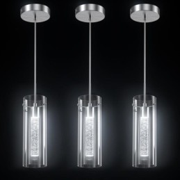 3 Light Artistic Pendant Light with Glass Shades G4 Bulb Base