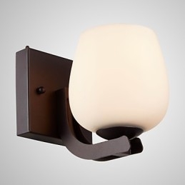 Iron Wall Lamp with Glass Shade Classic Modern Lighting Wall Sconces