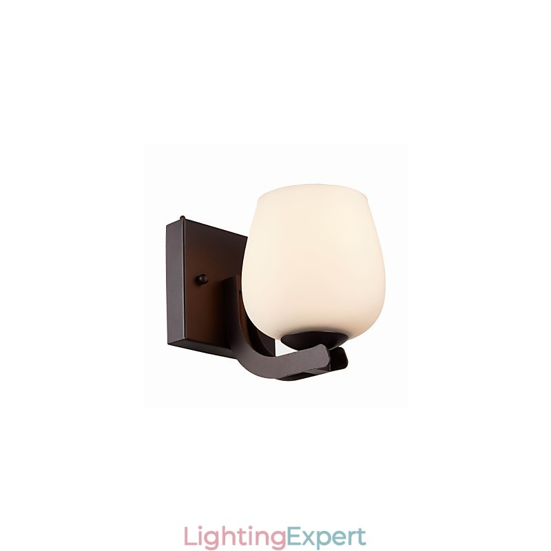 Iron Wall Lamp with Glass Shade Classic Modern Lighting Wall Sconces