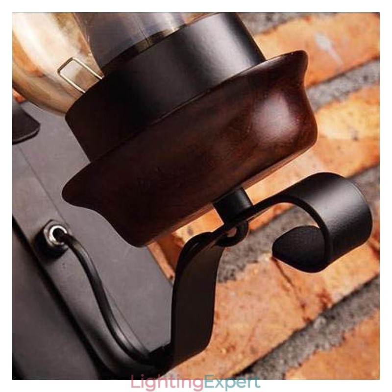 Retro Rustic Nordic Glass Wall Lamp Bedroom Bedside Wall Sconce Vintage Industrial Wall Light Fixtures