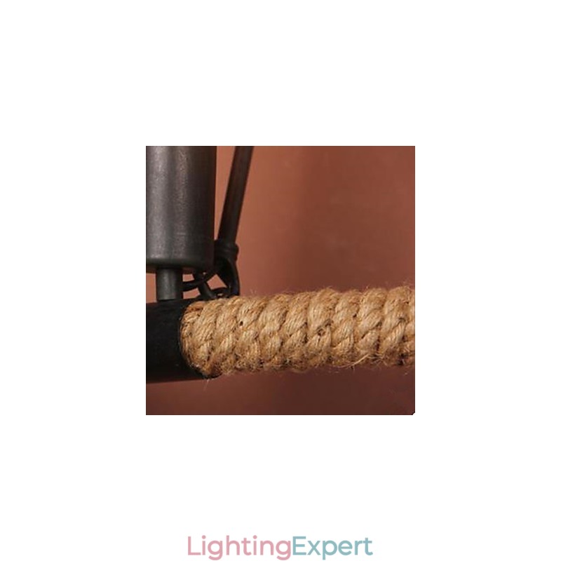 Contracted Balcony Stair Lamp Semicircle Hemp Rope Wall Lamp