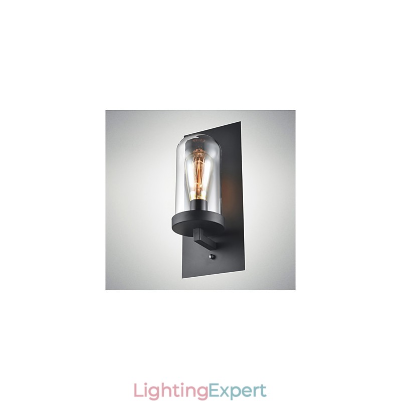 Rustic Style Fixtures Iron Glass Wall Sconce Retro Wall Lamp Light From US