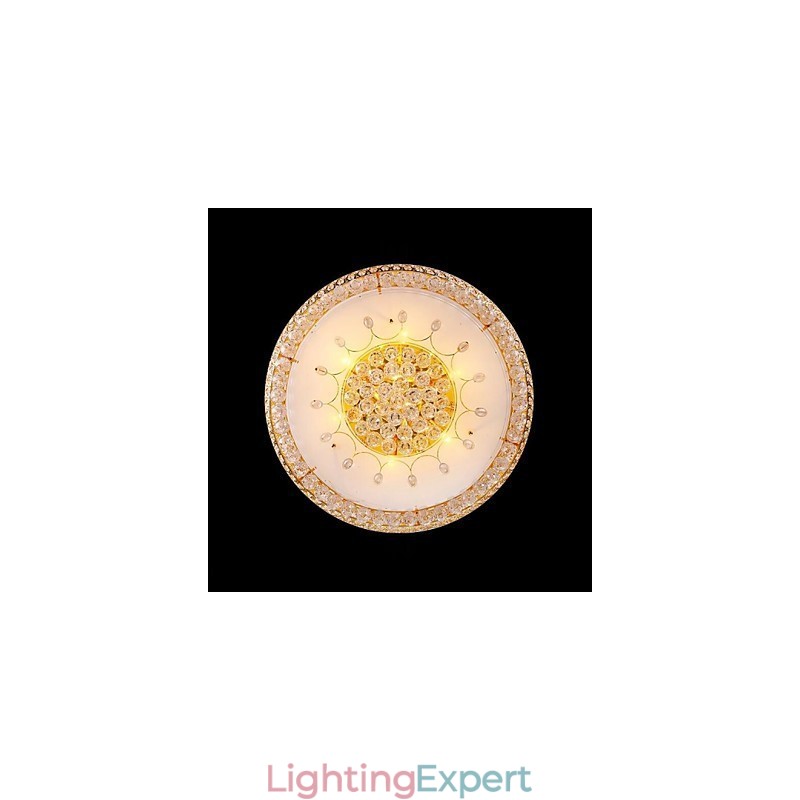 Round Crystal Absorb Dome Light Ceiling Lamp Diameter 80CM Contains 15 Bulbs