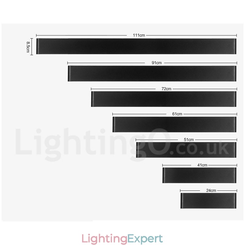 Long Modern Contemporary Wall Lamps & Sconces For Indoor Metal Wall Light IP 44 for Bathroom Bedroom Living Room