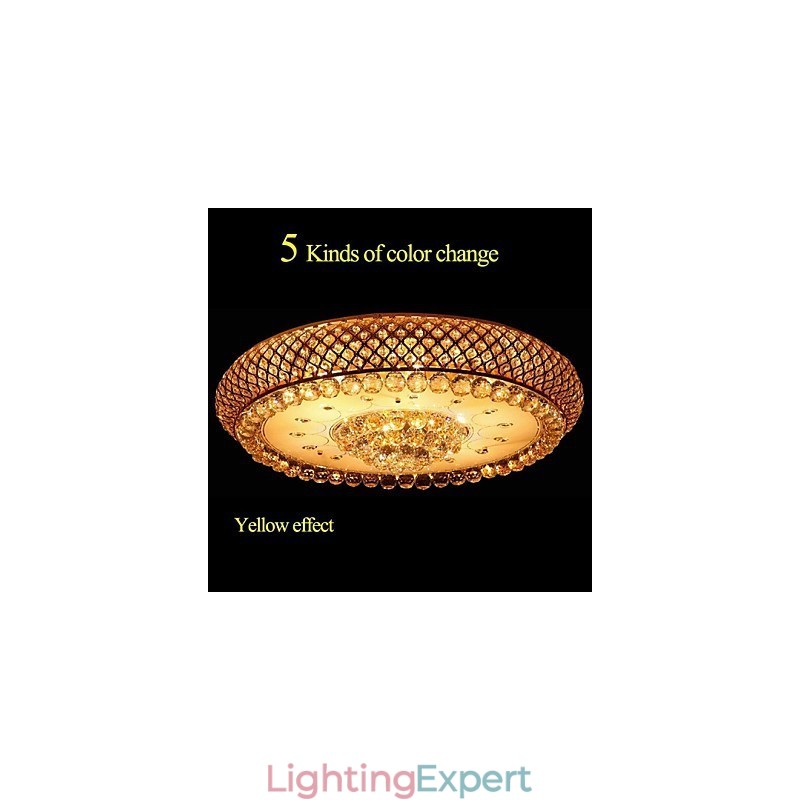 Round Crystal Absorb Dome Light Ceiling Lamp Diameter 80CM Contains 15 Bulbs