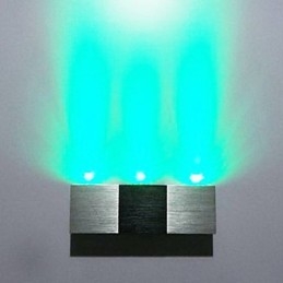 Modern Wall Light with Scattering Light Rectangular Aluminium Body