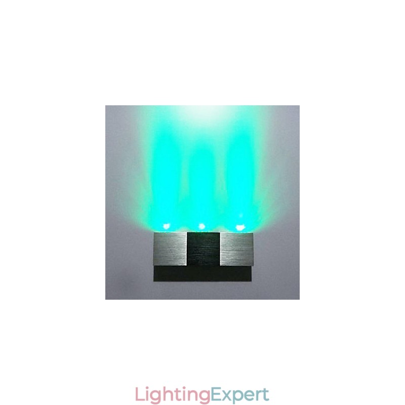 Modern Wall Light with Scattering Light Rectangular Aluminium Body