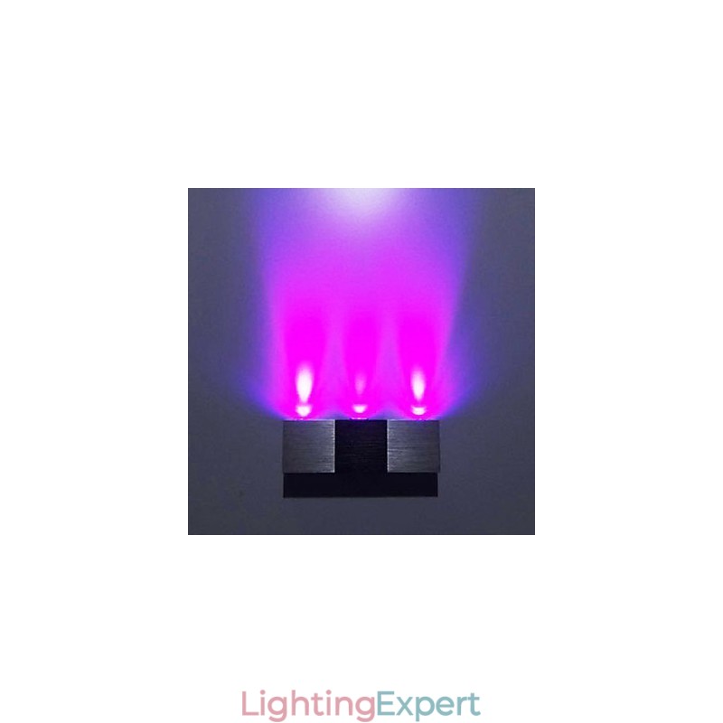 Modern Wall Light with Scattering Light Rectangular Aluminium Body