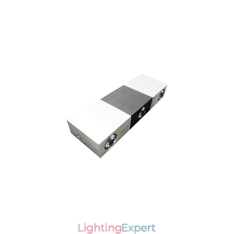 Modern Wall Light with Scattering Light Rectangular Aluminium Body