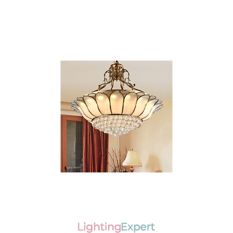 Traditional Classic Rustic Lodge Brass Metal Flush Mount