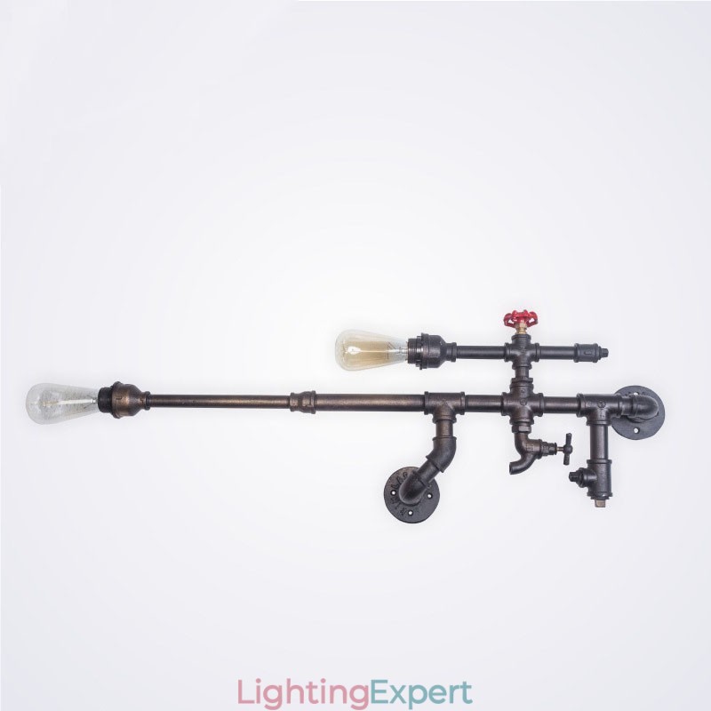 Vintage Industrial Wall Lamp Bathroom Kitchen Dinning Pipe Edison Light Luxury Dining Bar Sconces Lamparas FJ DB2 014A0