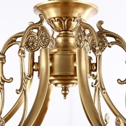 Traditional Classic Rustic Lodge Brass Metal Flush Mount