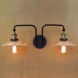 Industrial Nordic Style Creative Personality Bedroom Interior Mediterranean Cafe Wall Glass Double Iron