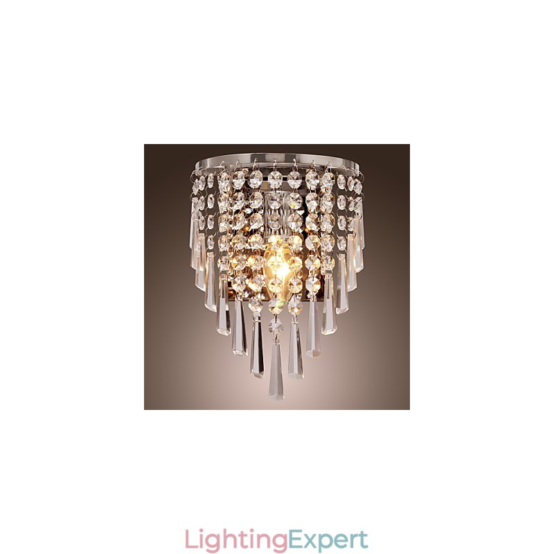 Semi Circular Wall light in Crystal Feature
