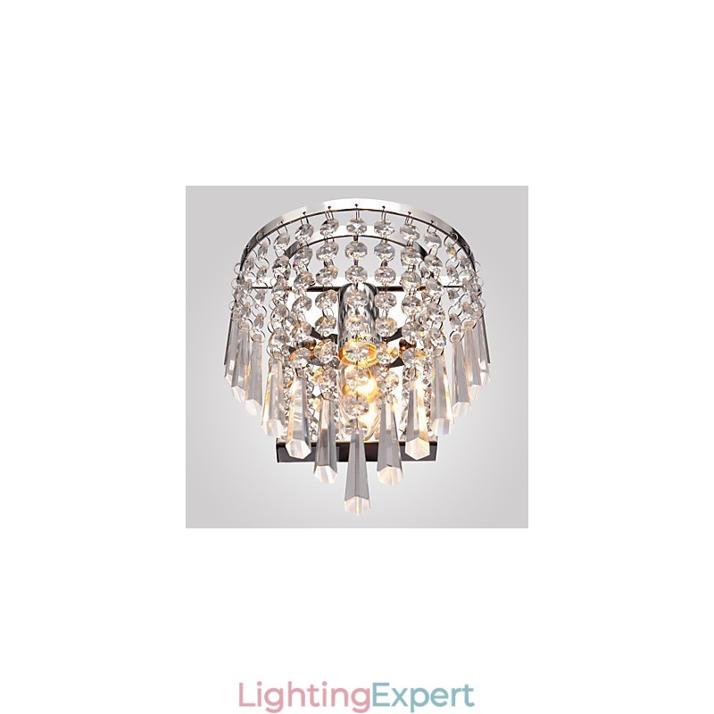 Semi Circular Wall light in Crystal Feature