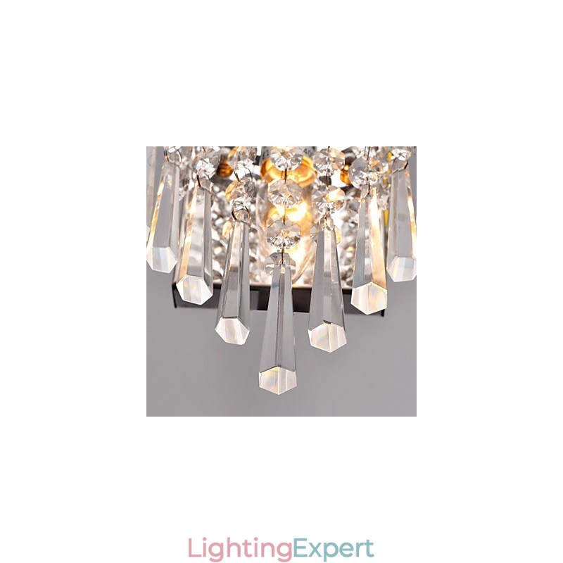 Semi Circular Wall light in Crystal Feature