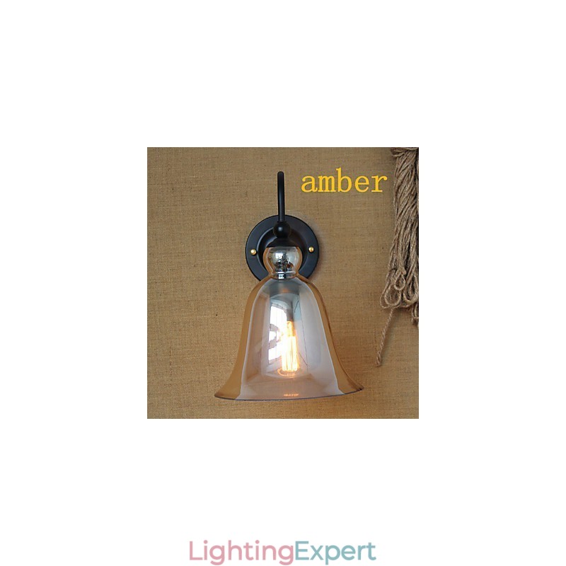 American Rural Countryside Pastoral Minimalist Living Room Hallway Decorated Glass Wall Sconce