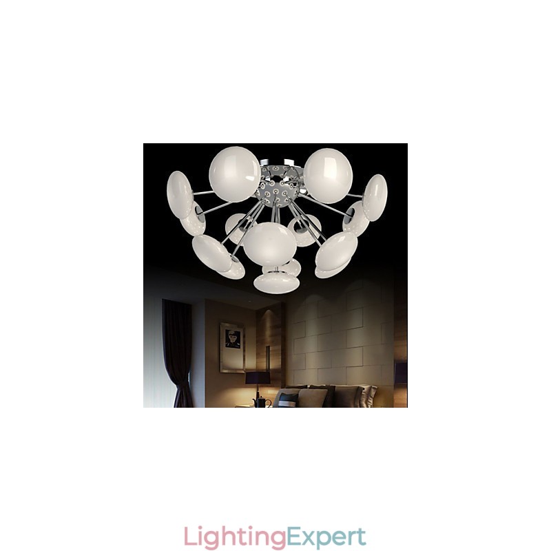 ModernYestaurant Lamp Simple Circular Glass art Pendant Lamp European Style