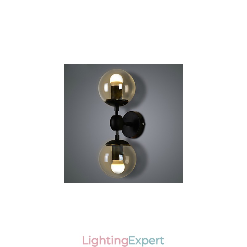 Wall Sconces Glass ball Rustic Lodge Metal