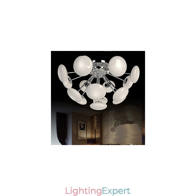 ModernYestaurant Lamp Simple Circular Glass art Pendant Lamp European Style