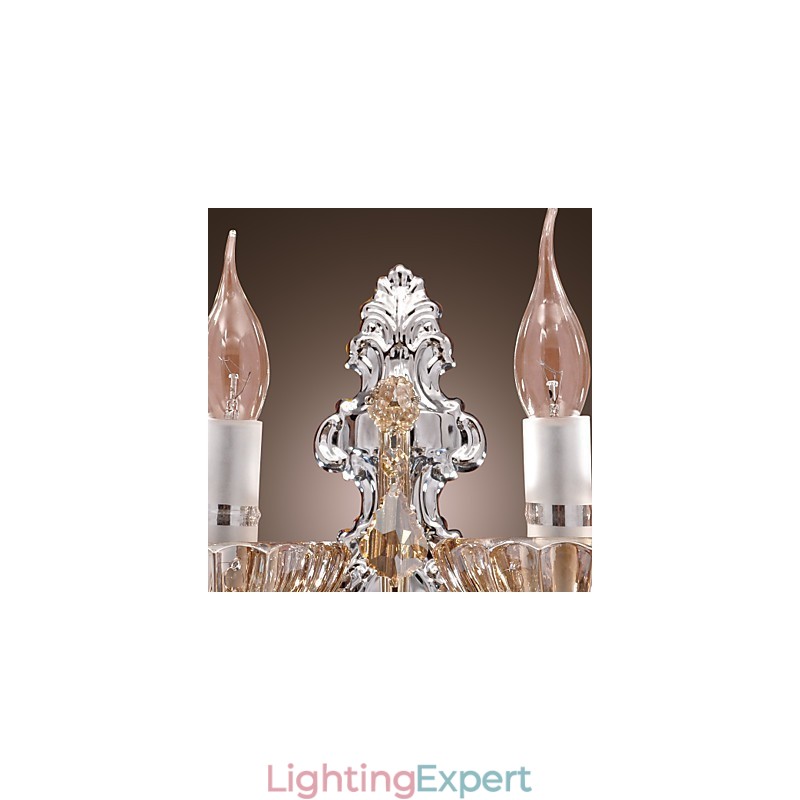 Elegant Crystal Wall Light with 2 Lights