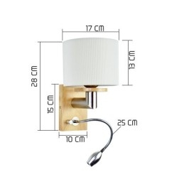 Wall Lamp One Light with Reading Light