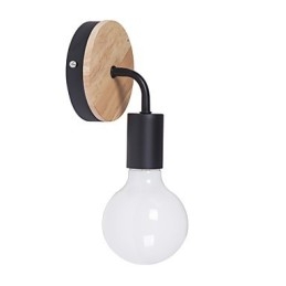 110V 220V IRON Edison Indoor Wall Light Hallway stairwells Sconce Bulb Lamp Fixture Black White