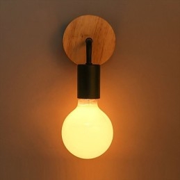 110V 220V IRON Edison Indoor Wall Light Hallway stairwells Sconce Bulb Lamp Fixture Black White