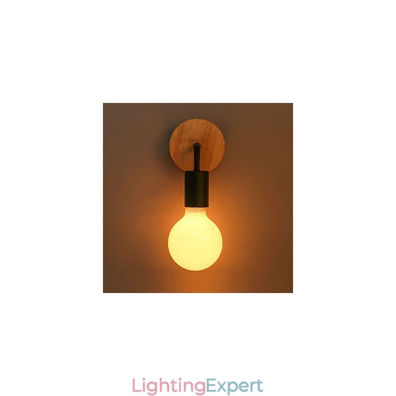 110V 220V IRON Edison Indoor Wall Light Hallway stairwells Sconce Bulb Lamp Fixture Black White