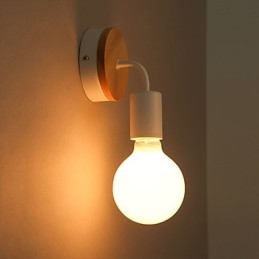 110V 220V IRON Edison Indoor Wall Light Hallway stairwells Sconce Bulb Lamp Fixture Black White
