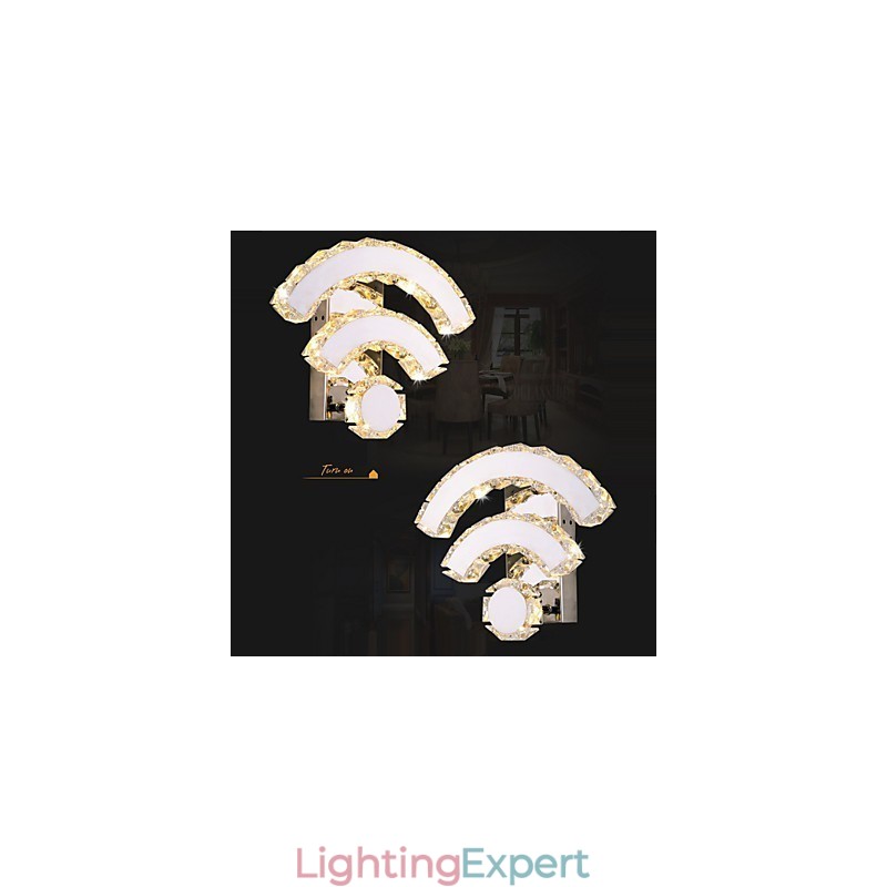 WIFI Crystal Wall Sconces Crystal Modern Contemporary Bed Living Hotel Metal
