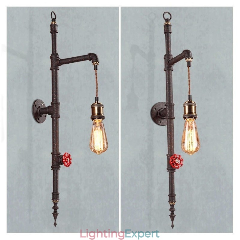 The Pipe Wall Of Rural Creative Retro Rocket Wall Lamp