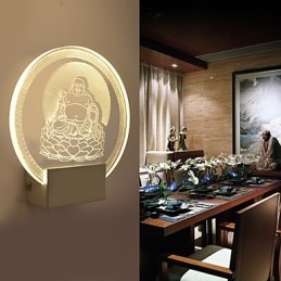 Acrylic Wall Lamp PVC Lamp Light Chip Modern Contemporary Metal