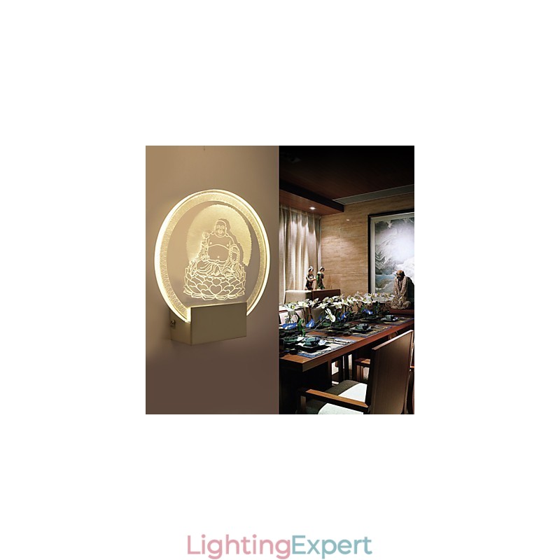 Acrylic Wall Lamp PVC Lamp Light Chip Modern Contemporary Metal