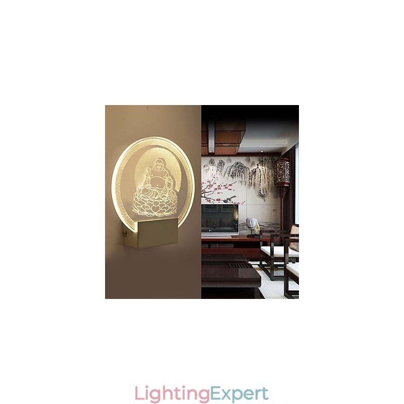 Acrylic Wall Lamp PVC Lamp Light Chip Modern Contemporary Metal