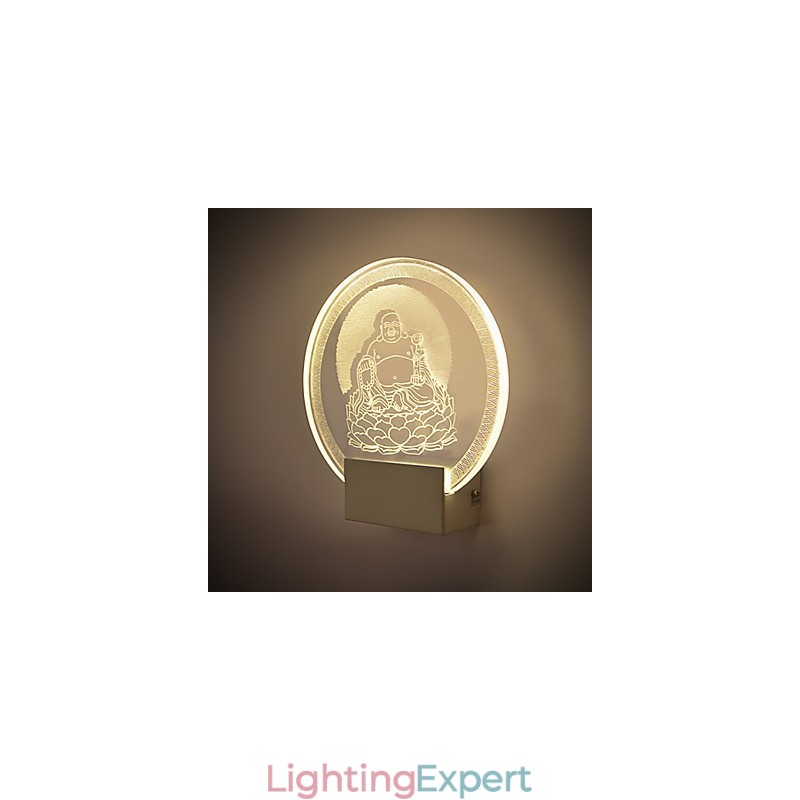 Acrylic Wall Lamp PVC Lamp Light Chip Modern Contemporary Metal