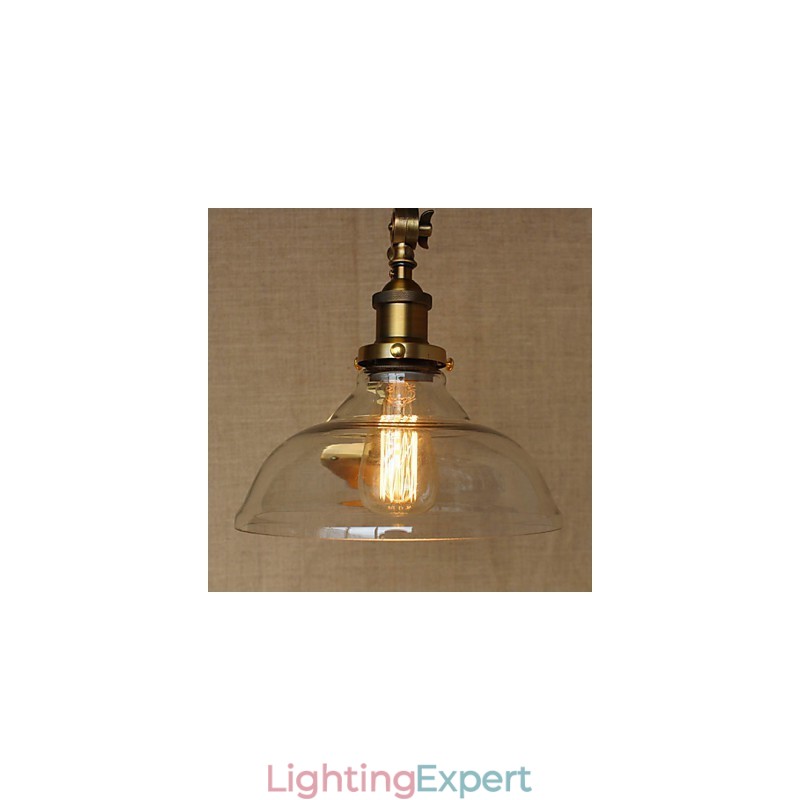 The Iron Glass Bronze Brass Arm Style Retro Creative American Country Hall Bedroom Wall Lamp