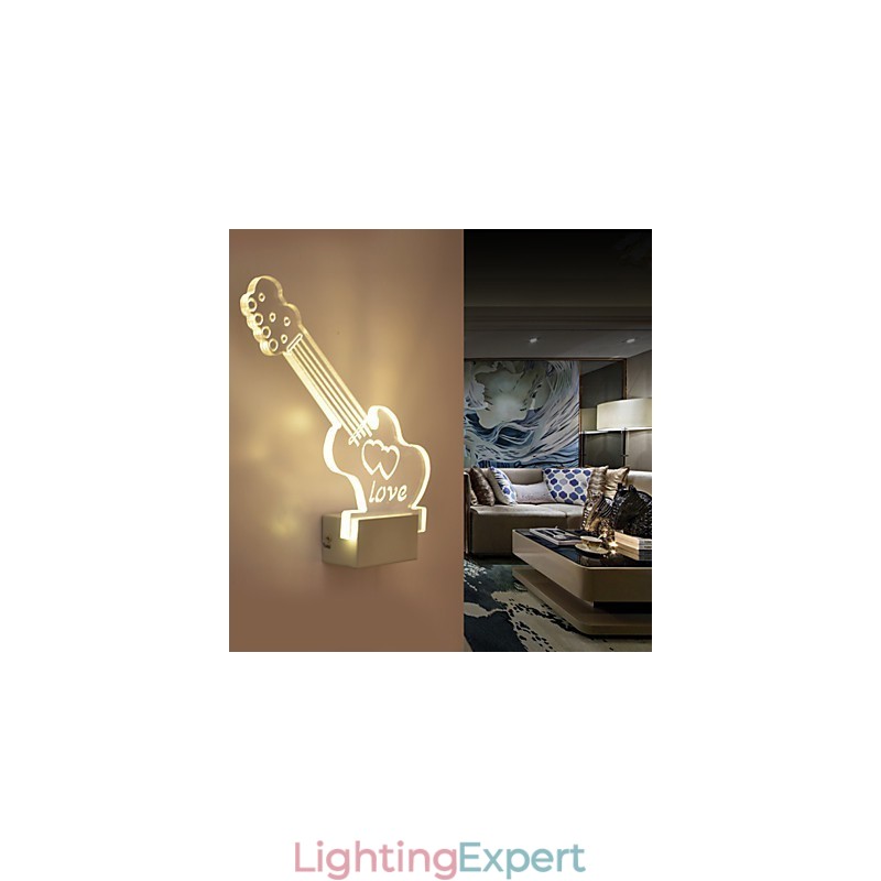 Acrylic Wall Lamp PVC Lamp Light Modern Contemporary Metal