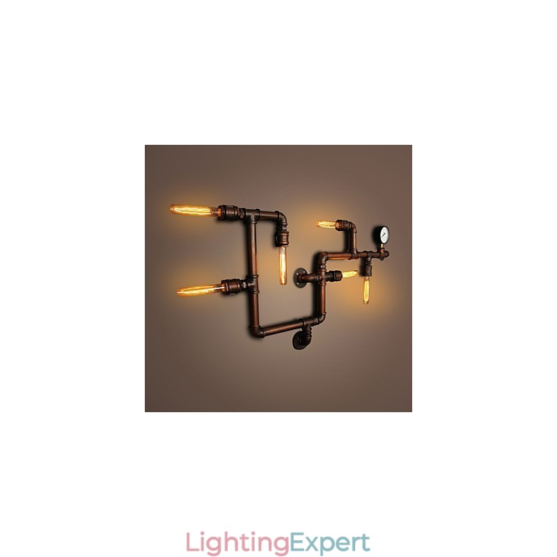 Wall Lamp Wall Sconces 6 Lights Bronze Finsh Industrial Style Rustic Lodge Metal