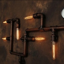 Wall Lamp Wall Sconces 6 Lights Bronze Finsh Industrial Style Rustic Lodge Metal