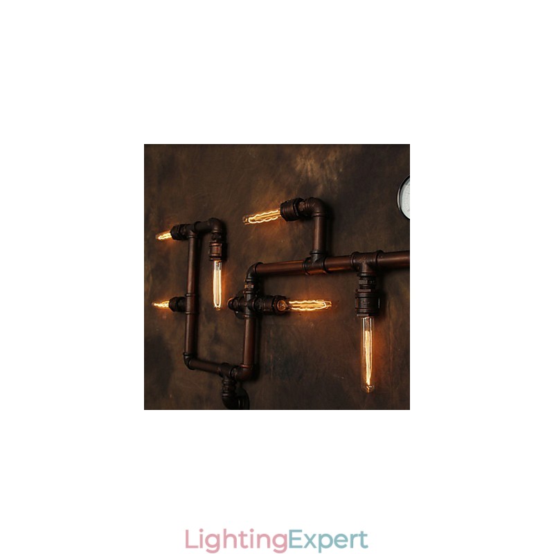 Wall Lamp Wall Sconces 6 Lights Bronze Finsh Industrial Style Rustic Lodge Metal