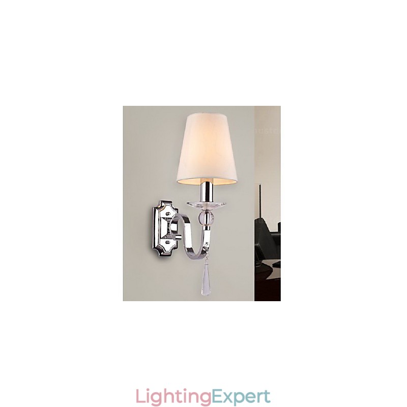 Warm White Wall Light with Crystal Drops