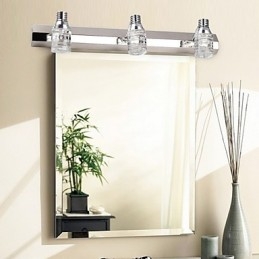 Modern Wall Light with Glass Bubble Shade Mirror Front Style