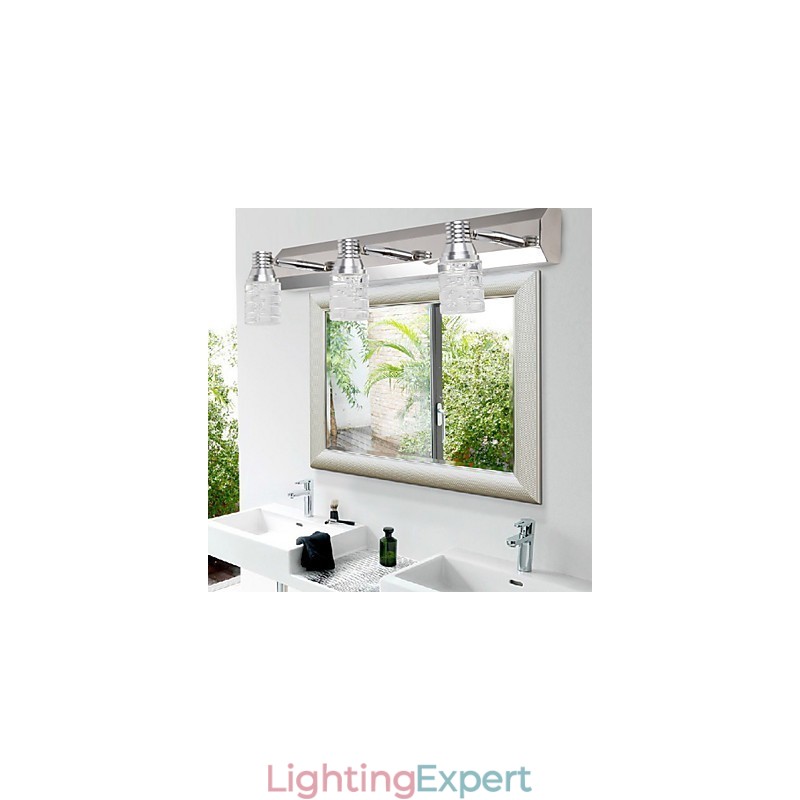 Modern Wall Light with Glass Bubble Shade Mirror Front Style