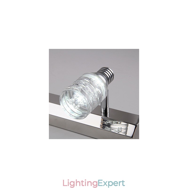 Modern Wall Light with Glass Bubble Shade Mirror Front Style