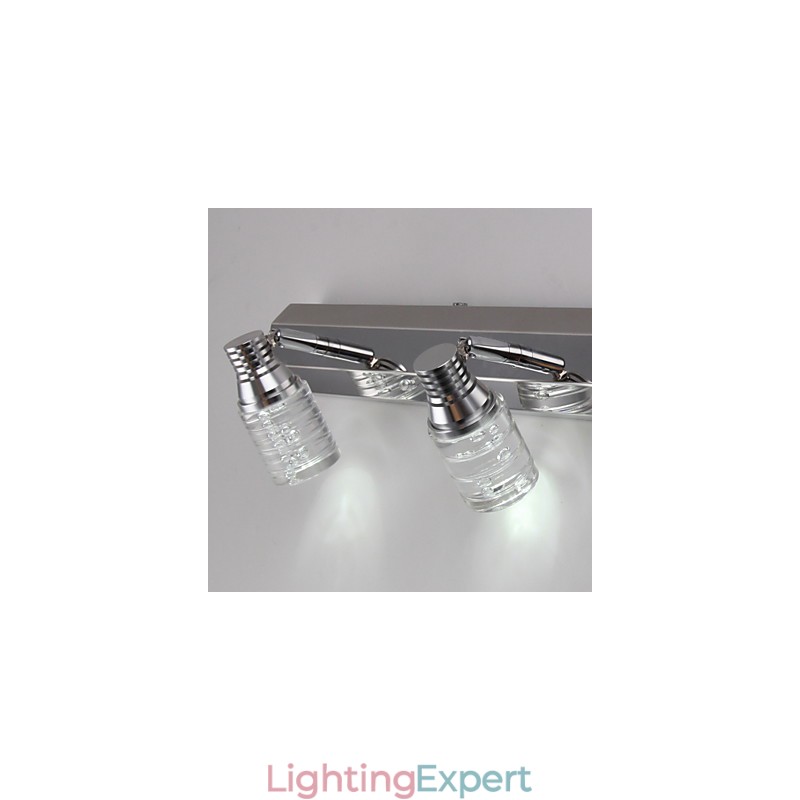 Modern Wall Light with Glass Bubble Shade Mirror Front Style